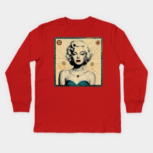 Tarot Marilyn Kids Long Sleeve T-Shirt